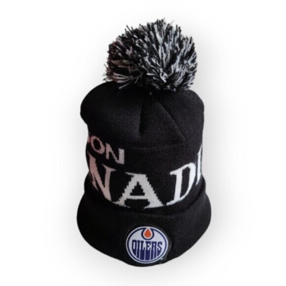 Oilers NHL  Molson Canadian Winter Toque Hat Adult Sz - Picture 1 of 8